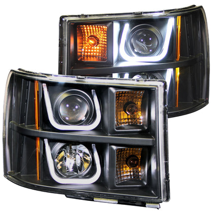ANZO USA ZUKT_111284 Anzo ZUKT_111284 Projector Headlight Set Clear Lens Black Housing