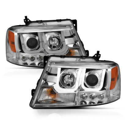 ANZO USA ZUKT_111287 Anzo ZUKT_111287 Projector Headlight Set Clear Lens Chrome