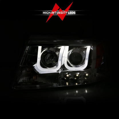 ANZO USA ZUKT_111287 Anzo ZUKT_111287 Projector Headlight Set Clear Lens Chrome