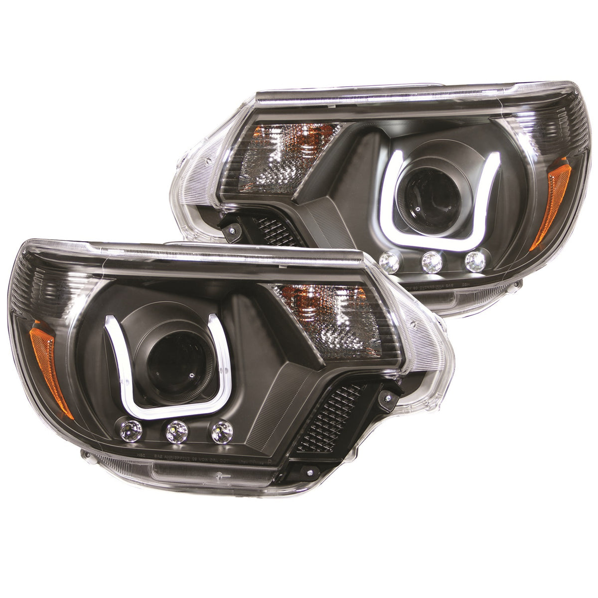 ANZO USA ZUKT_111290 Anzo ZUKT_111290 Projector Headlight Set Clear Lens Black Housing
