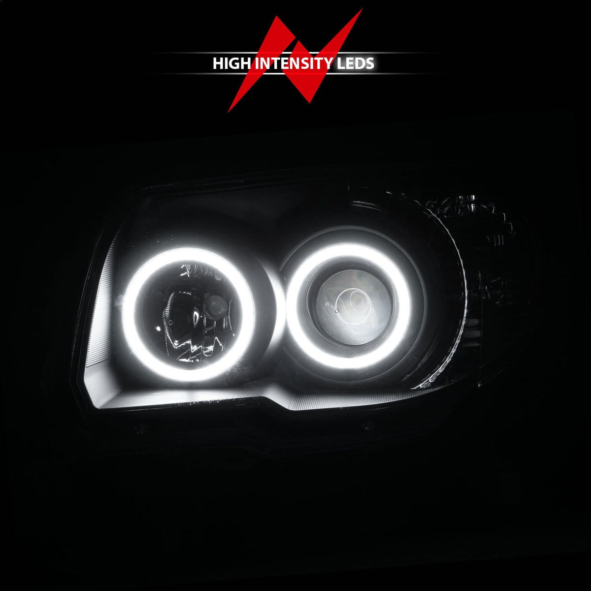 ANZO USA ZUKT_111320 Anzo ZUKT_111320 Projector Headlight Set Clear Lens Black Housing