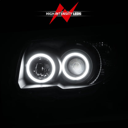 ANZO USA ZUKT_111320 Anzo ZUKT_111320 Projector Headlight Set Clear Lens Black Housing