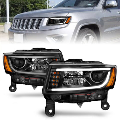 ANZO USA ZUKT_111329 Anzo ZUKT_111329 Projector Headlight Set Clear Lens Black Housing