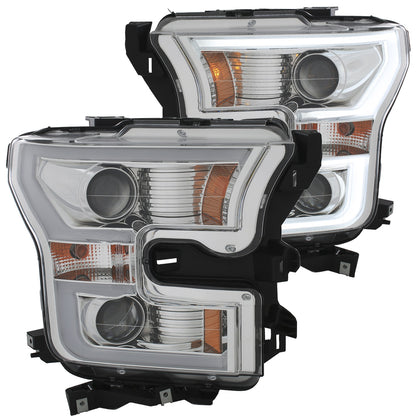 ANZO USA ZUKT_111348 Anzo ZUKT_111348 Projector Headlight Set Amber Lens Chrome