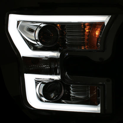 ANZO USA ZUKT_111348 Anzo ZUKT_111348 Projector Headlight Set Amber Lens Chrome