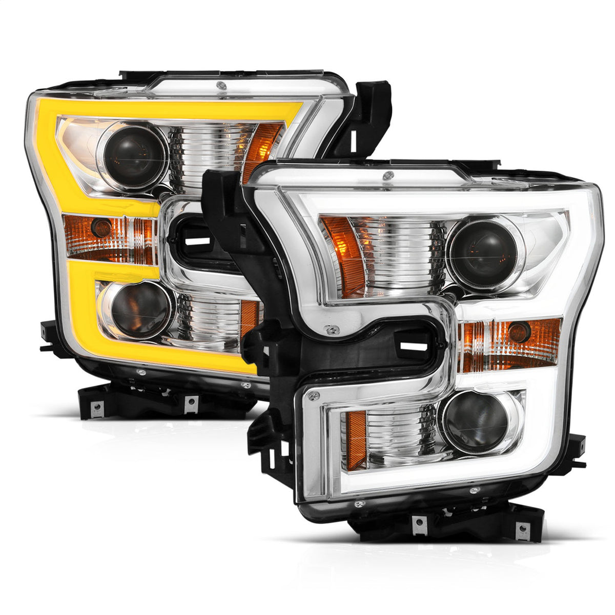 ANZO USA ZUKT_111358 Anzo ZUKT_111358 Projector Headlight Set Clear Lens