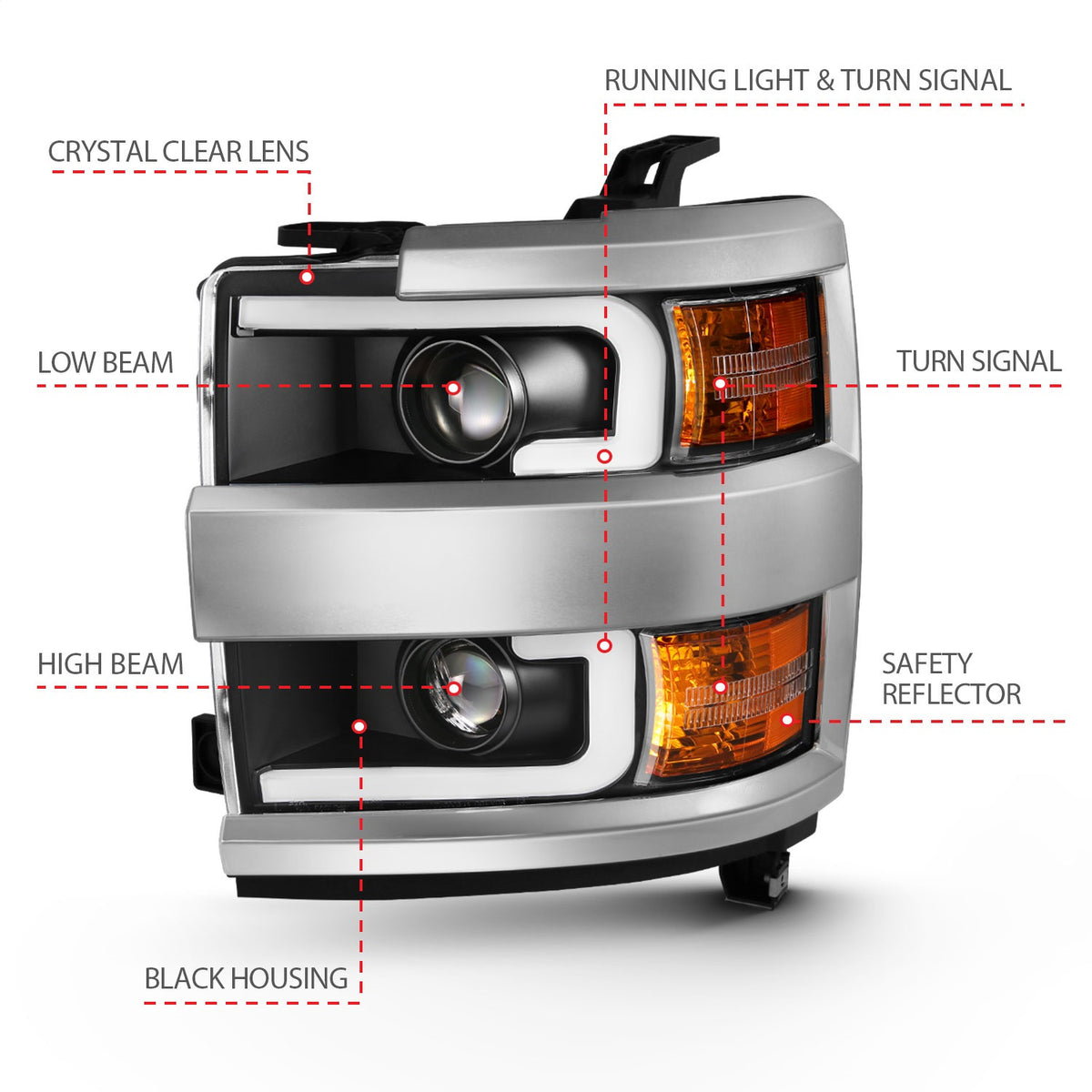 ANZO USA ZUKT_111359 Anzo ZUKT_111359 Projector Headlight Set