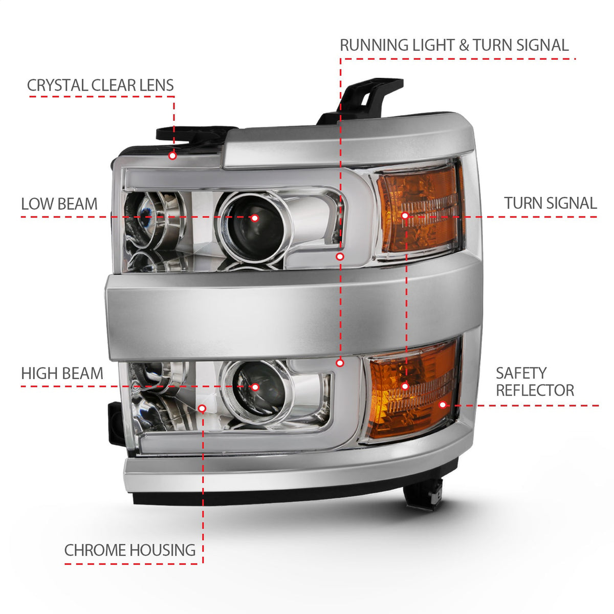 ANZO USA ZUKT_111360 Anzo ZUKT_111360 Projector Headlight Set
