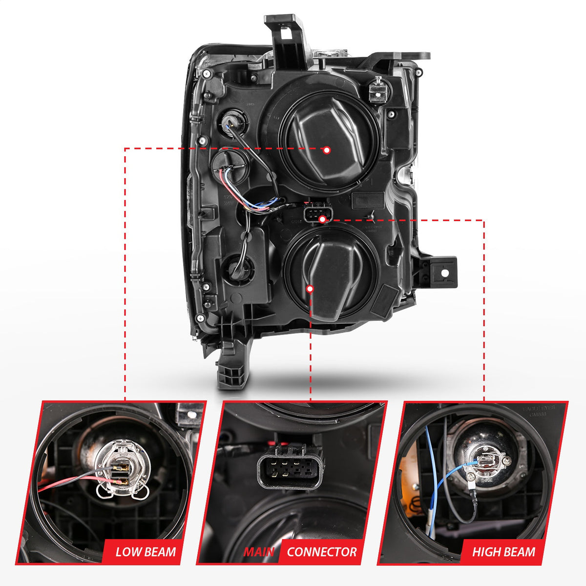 ANZO USA ZUKT_111360 Anzo ZUKT_111360 Projector Headlight Set