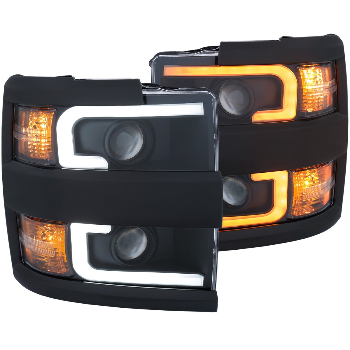 ANZO USA ZUKT_111364 Anzo ZUKT_111364 Projector Headlight Set Clear Lens
