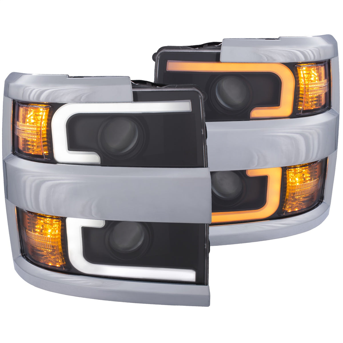 ANZO USA ZUKT_111365 Anzo ZUKT_111365 Projector Headlight Set Clear Lens