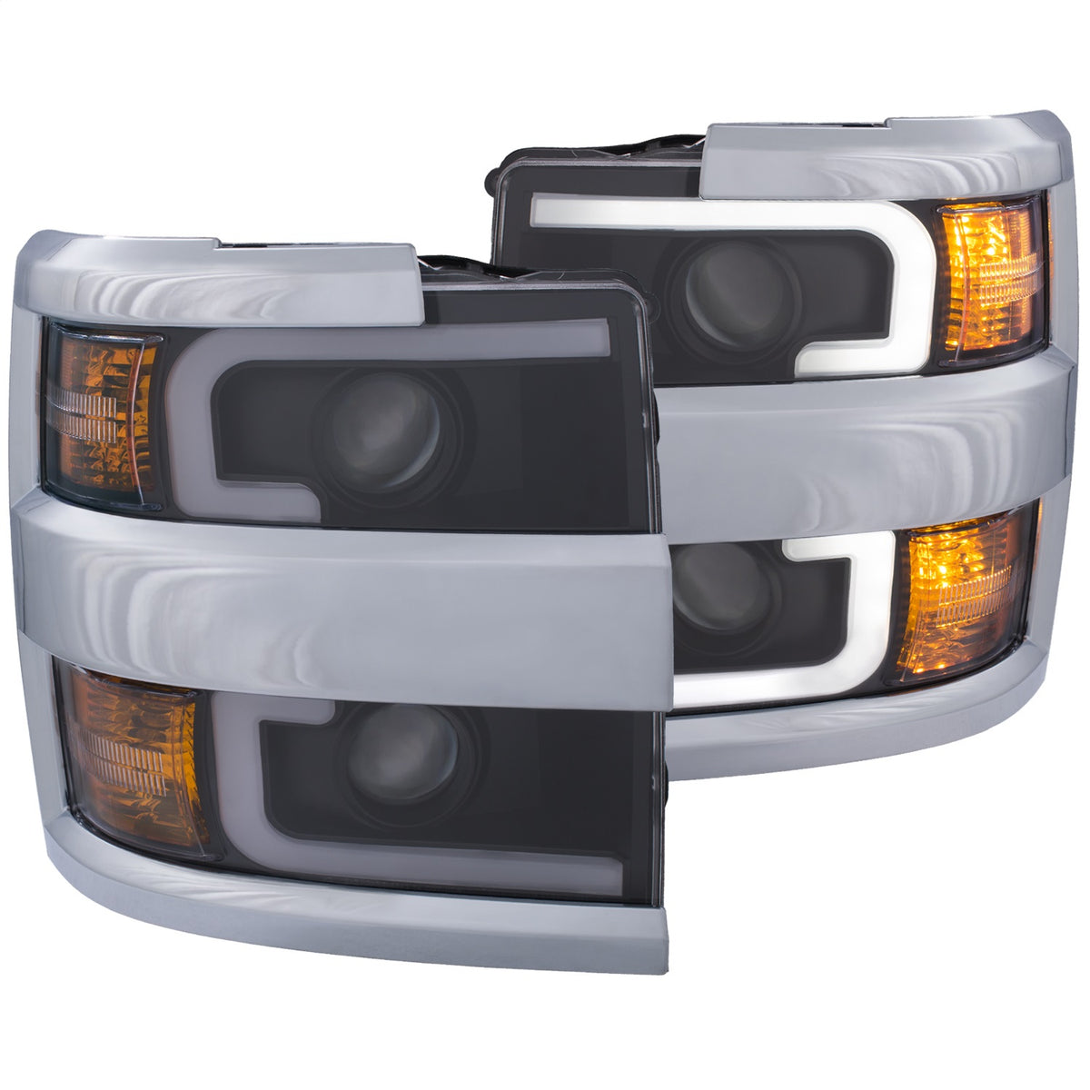 ANZO USA ZUKT_111365 Anzo ZUKT_111365 Projector Headlight Set Clear Lens