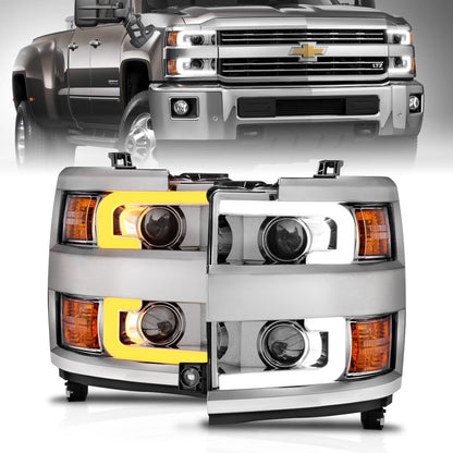 ANZO USA ZUKT_111366 Anzo ZUKT_111366 Projector Headlight Set Clear Lens