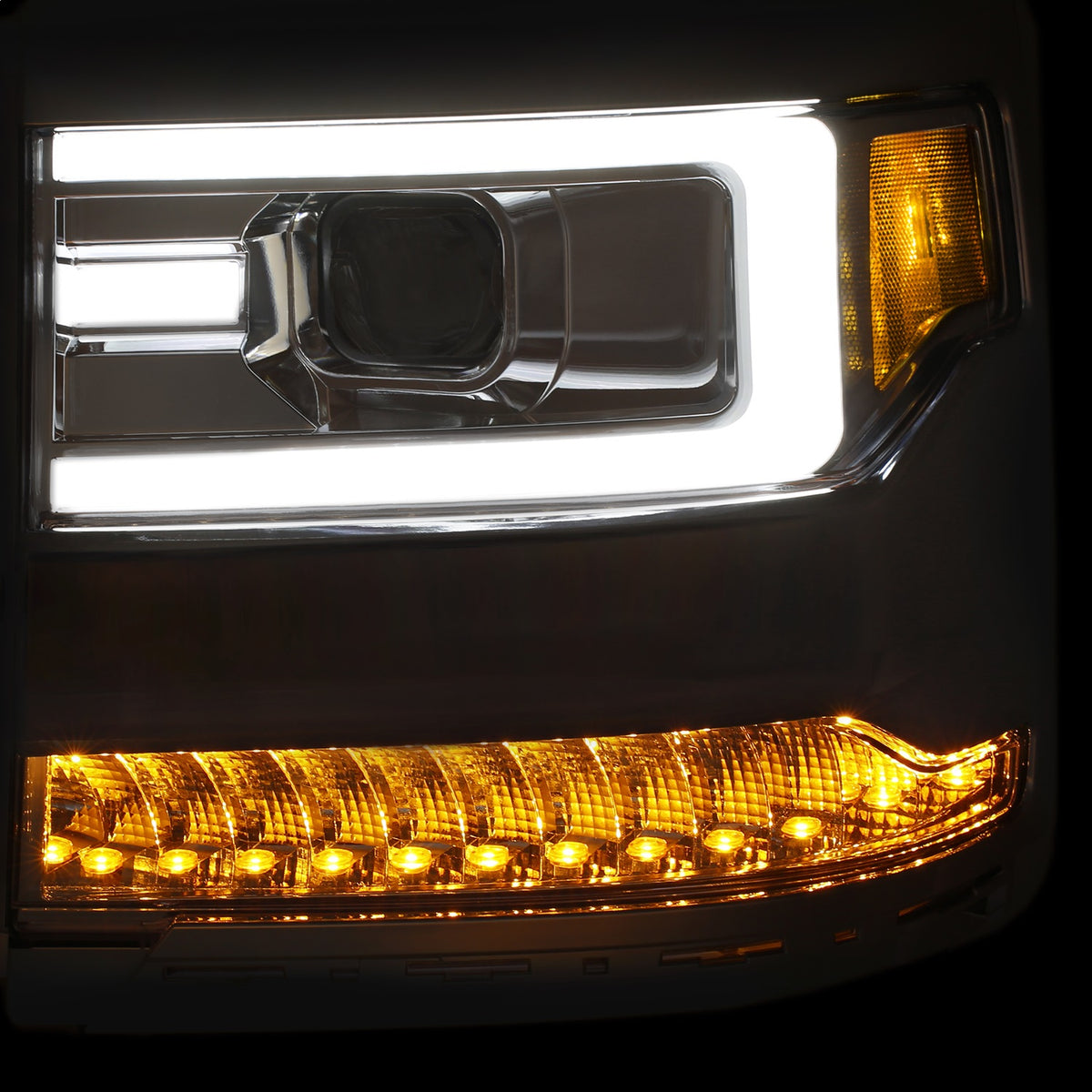 ANZO USA ZUKT_111374 Anzo ZUKT_111374 Projector Headlight Set Clear Lens Chrome