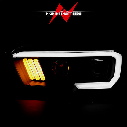 ANZO USA ZUKT_111379 Anzo ZUKT_111379 Projector Headlight Set Clear Lens Black Housing