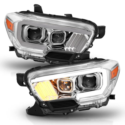 ANZO USA ZUKT_111380 Anzo ZUKT_111380 Projector Headlight Set Plank Style Clear Lens