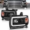 Anzo USA | Projector Headlight Set Plank Style Clear Lens Black Housing Amber Pair | Fits Canyon | 111381
