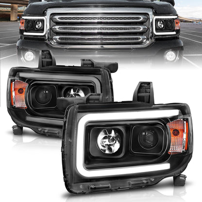 ANZO USA ZUKT_111381 Anzo ZUKT_111381 Projector Headlight Set Plank Style Clear Lens