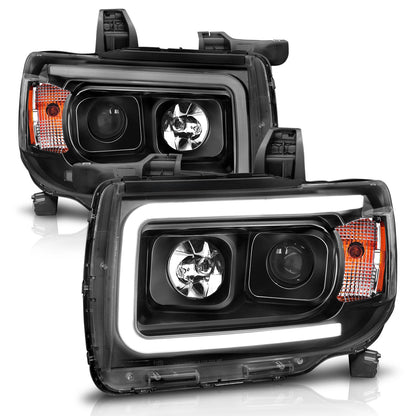 ANZO USA ZUKT_111381 Anzo ZUKT_111381 Projector Headlight Set Plank Style Clear Lens