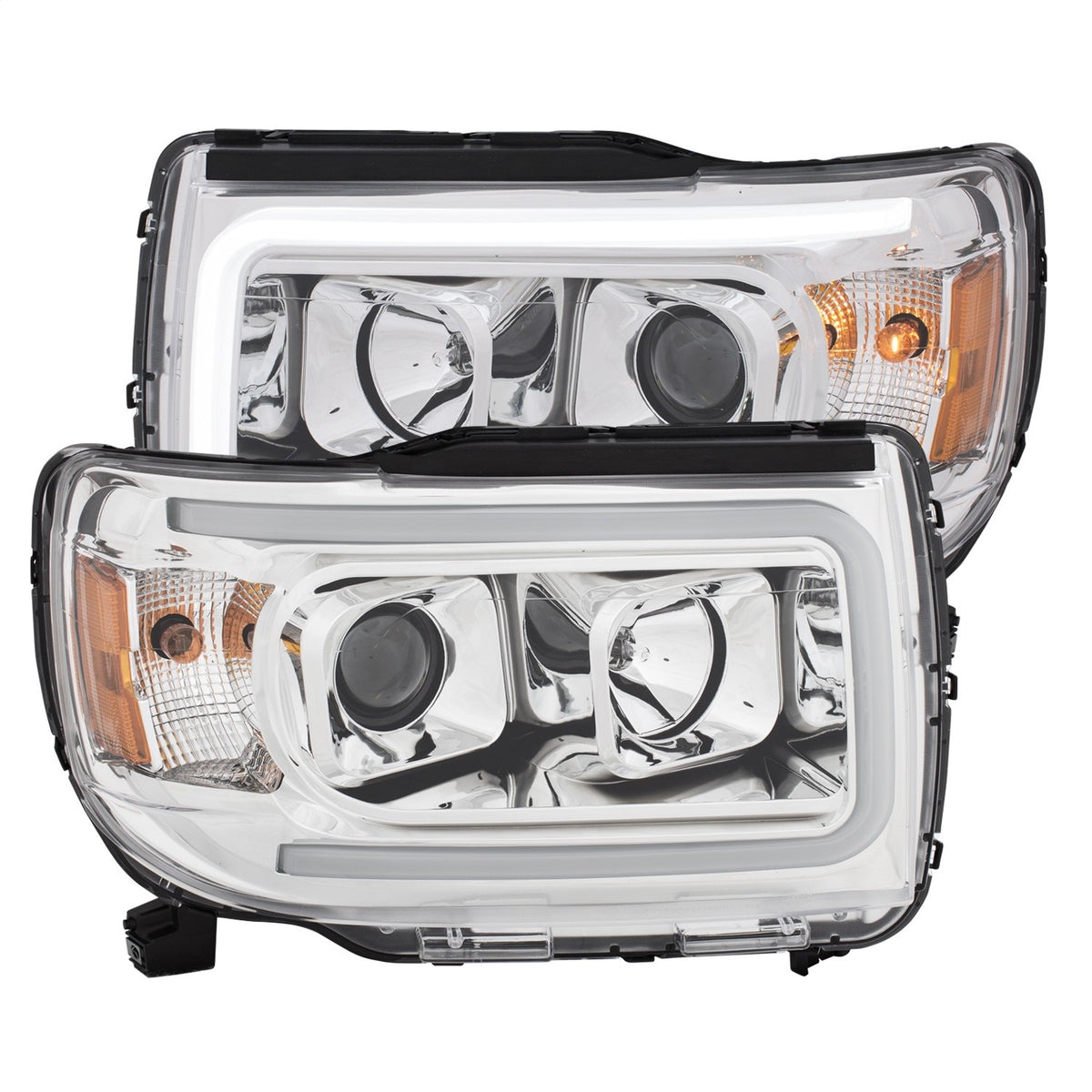 ANZO USA ZUKT_111382 Anzo ZUKT_111382 Projector Headlight Set Plank Style Clear Lens
