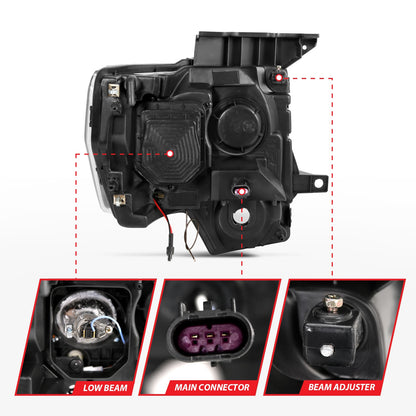 ANZO USA ZUKT_111383 Anzo ZUKT_111383 Projector Headlight Set Black