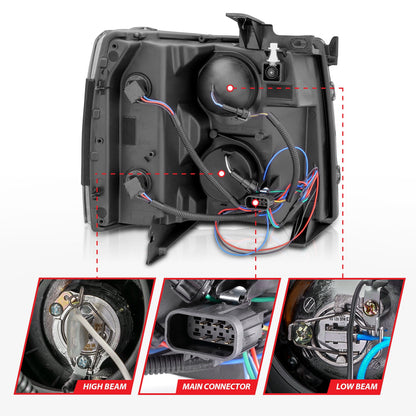 ANZO USA ZUKT_111384 Anzo ZUKT_111384 Projector Headlight Set Black