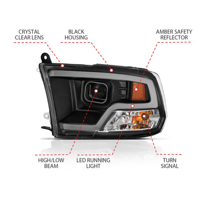 ANZO USA ZUKT_111404 Anzo ZUKT_111404 Projector Headlight Set for Ram 1500 for 111404