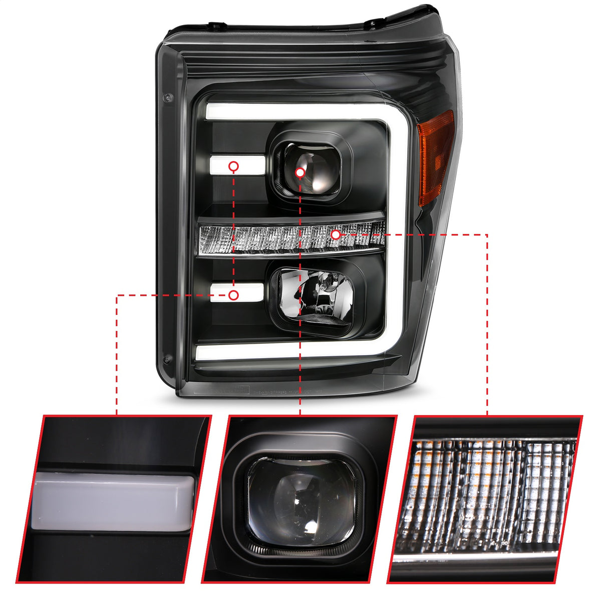 ANZO USA ZUKT_111406 Anzo ZUKT_111406 Projector Headlight Set