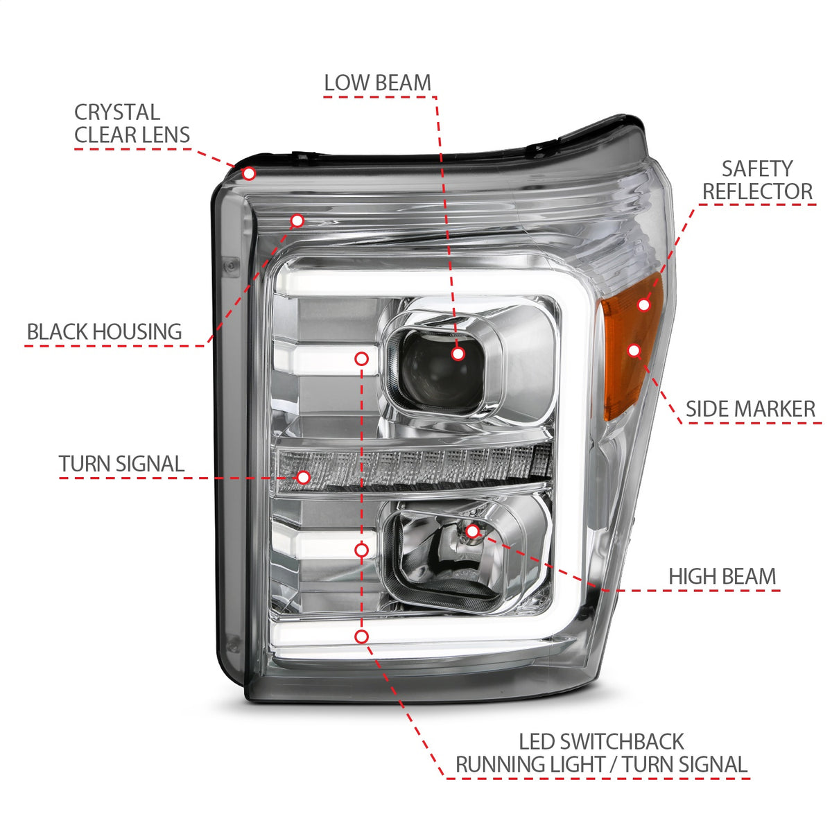ANZO USA ZUKT_111407 Anzo ZUKT_111407 Projector Headlight Set