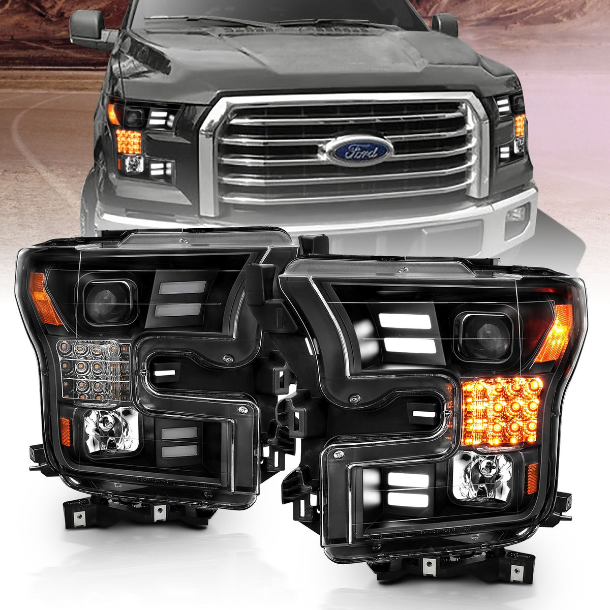ANZO USA ZUKT_111408 Anzo ZUKT_111408 Projector Headlight Set