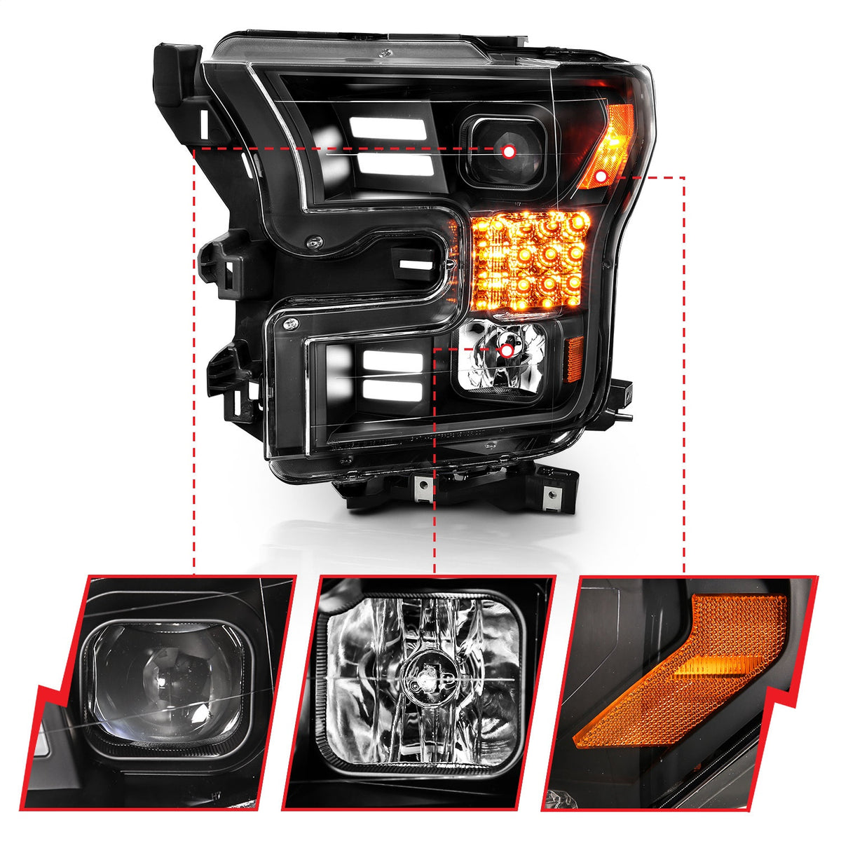 ANZO USA ZUKT_111408 Anzo ZUKT_111408 Projector Headlight Set