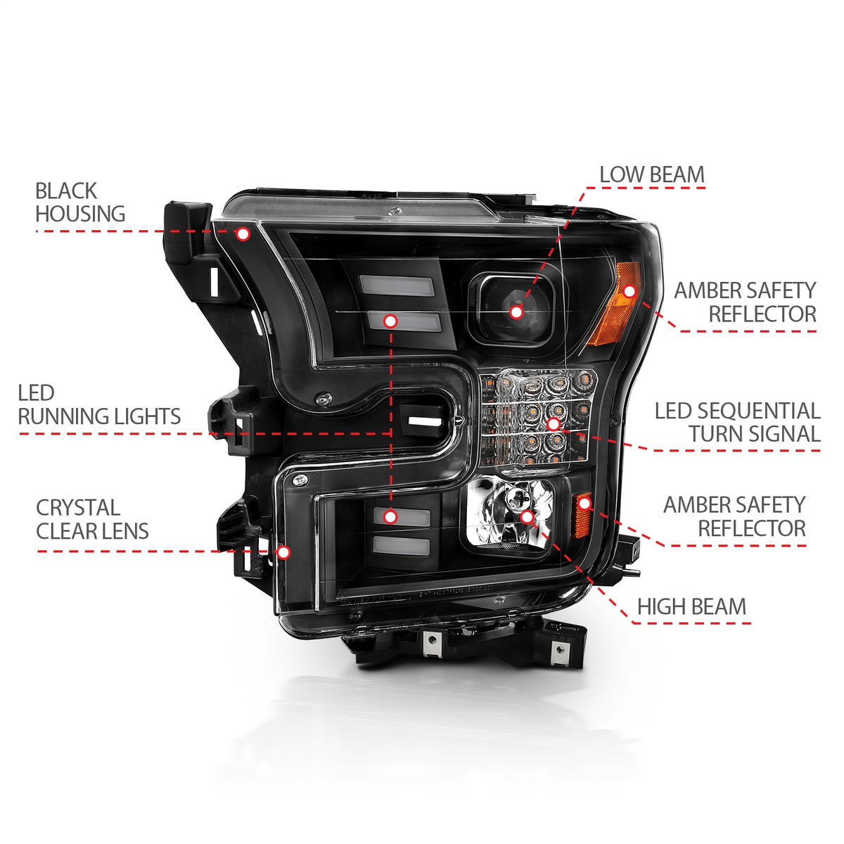 ANZO USA ZUKT_111408 Anzo ZUKT_111408 Projector Headlight Set