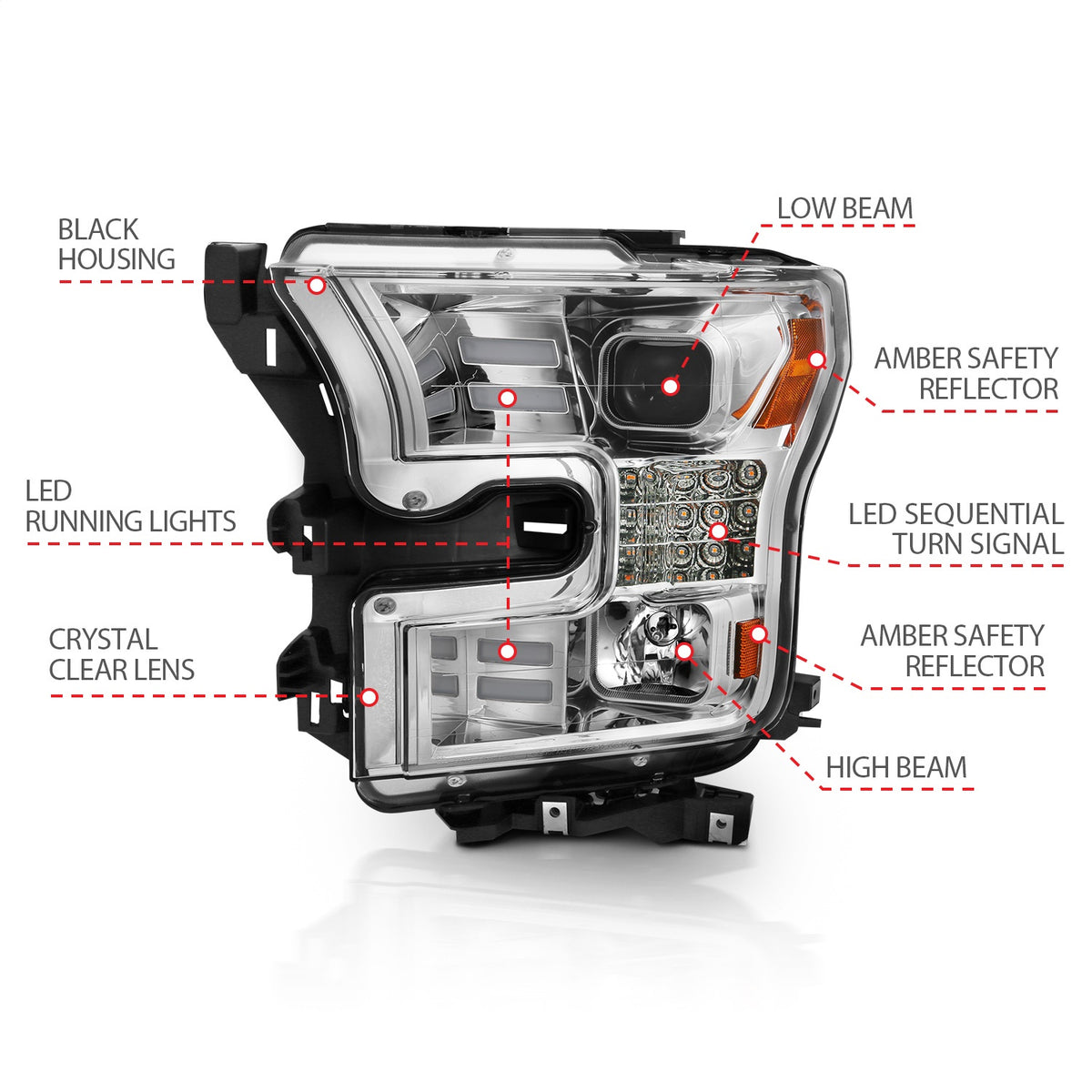 ANZO USA ZUKT_111409 Anzo ZUKT_111409 Projector Headlight Set