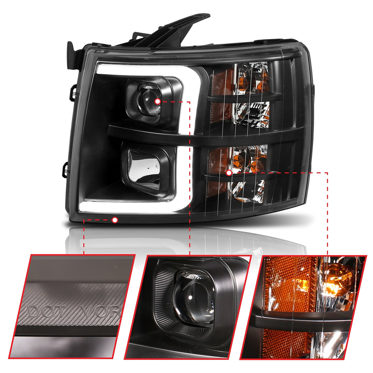 ANZO USA ZUKT_111410 Anzo ZUKT_111410 Projector Headlight Set