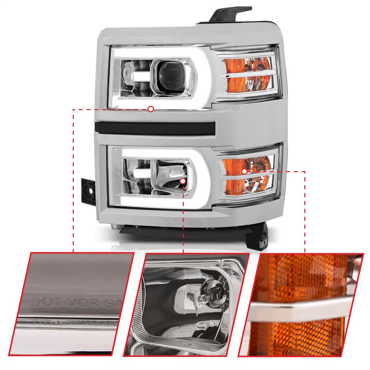 ANZO USA ZUKT_111413 Anzo ZUKT_111413 Projector Headlight Set