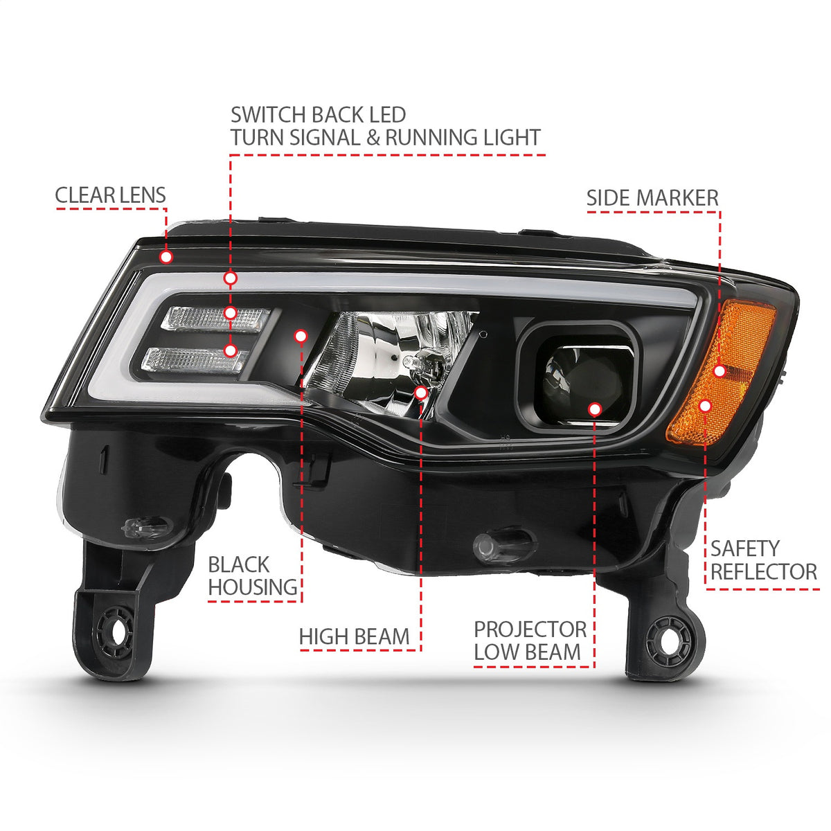 ANZO USA ZUKT_111418 Anzo ZUKT_111418 Projector Headlight Set