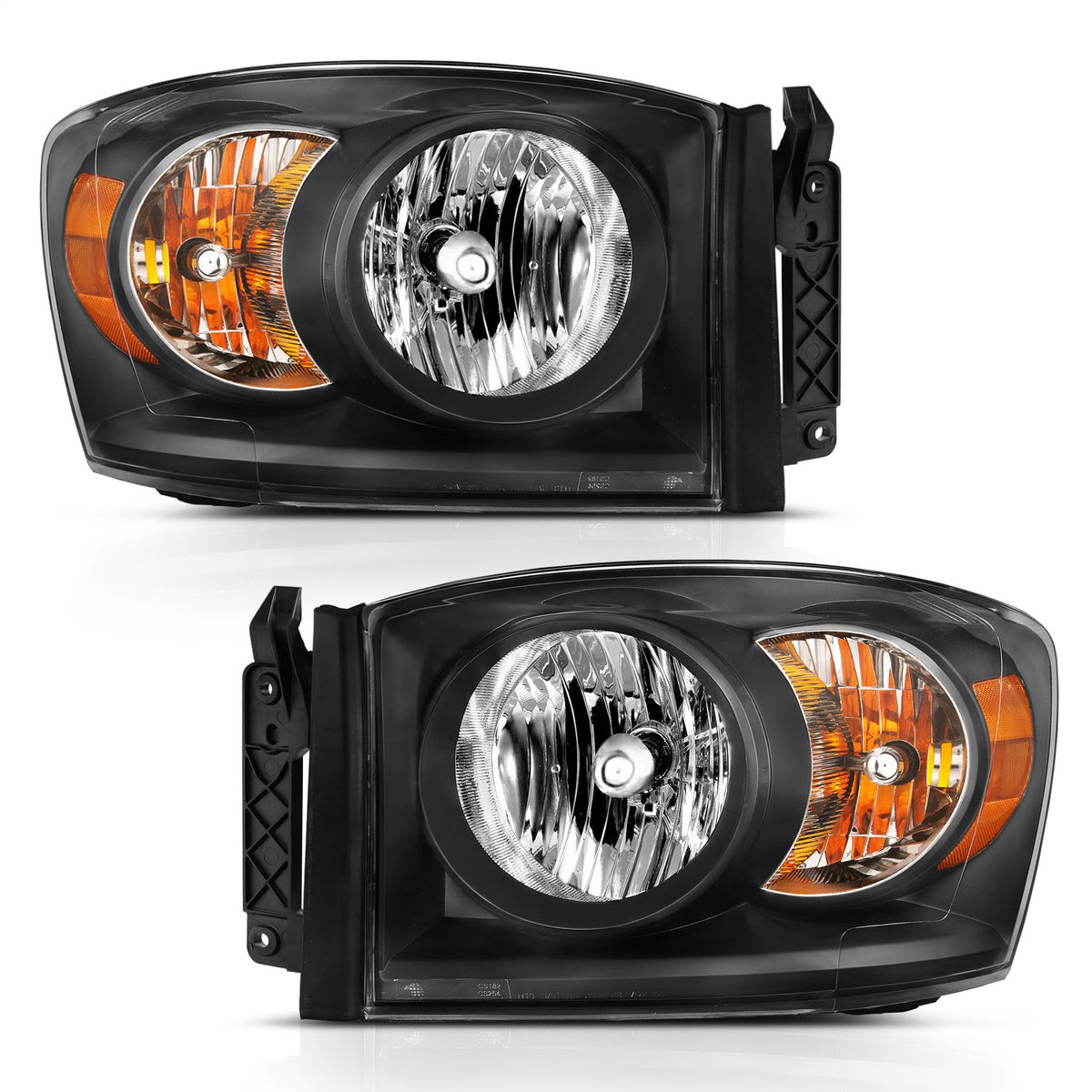 ANZO USA ZUKT_111427 Anzo ZUKT_111427 Crystal Headlight Set Clear for Ram 1500 for 111427