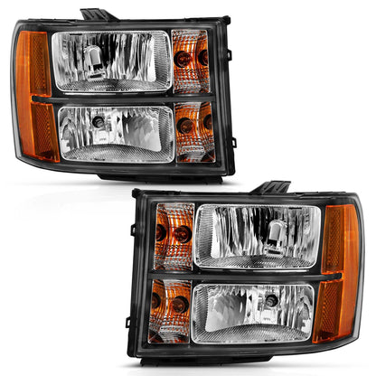 ANZO USA ZUKT_111430 Anzo ZUKT_111430 Crystal Headlight Set Clear Lens Black
