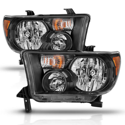 ANZO USA ZUKT_111436 Anzo ZUKT_111436 Crystal Headlight Set Clear Lens Black