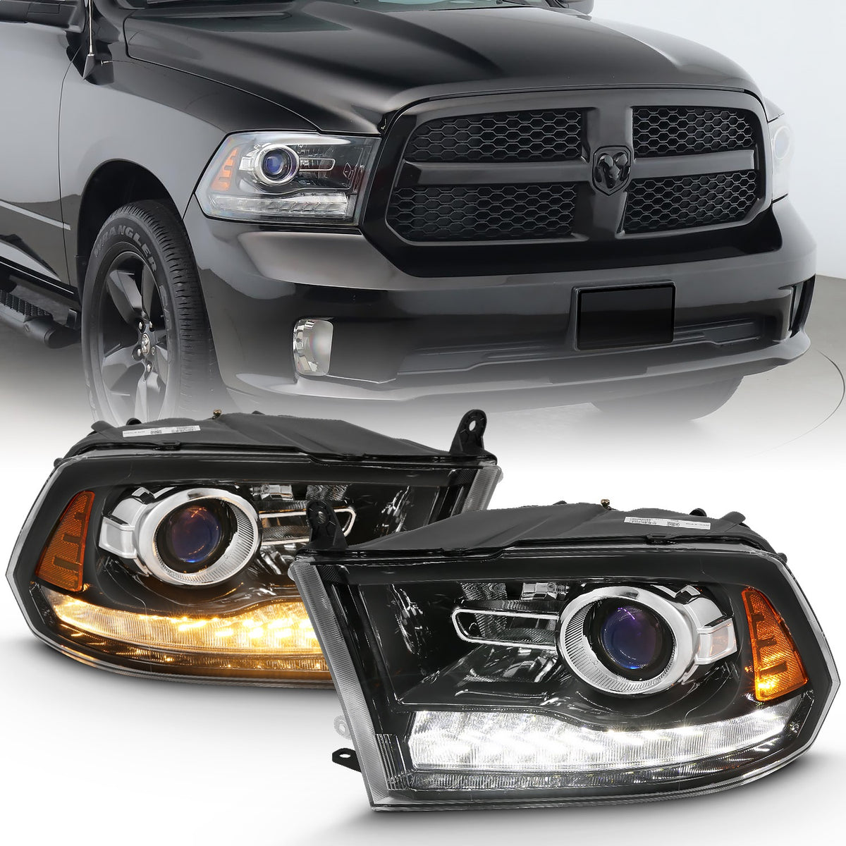 ANZO USA ZUKT_111439 Anzo ZUKT_111439 Projector Headlight Set for Ram 1500 for 111439