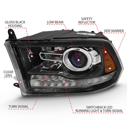 ANZO USA ZUKT_111439 Anzo ZUKT_111439 Projector Headlight Set for Ram 1500 for 111439
