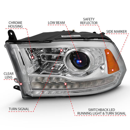 ANZO USA ZUKT_111440 Anzo ZUKT_111440 Projector Headlight Set for Ram 1500 for 111440