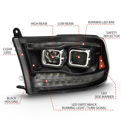 ANZO USA ZUKT_111441 Anzo ZUKT_111441 Projector Headlight Set for Ram 1500 for 111441