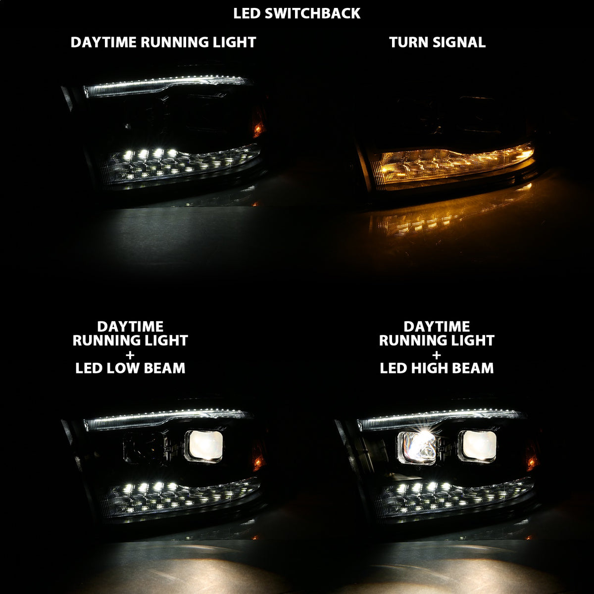 ANZO USA ZUKT_111441 Anzo ZUKT_111441 Projector Headlight Set for Ram 1500 for 111441
