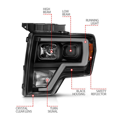 ANZO USA ZUKT_111443 Anzo ZUKT_111443 Projector Headlight Set Light Bar