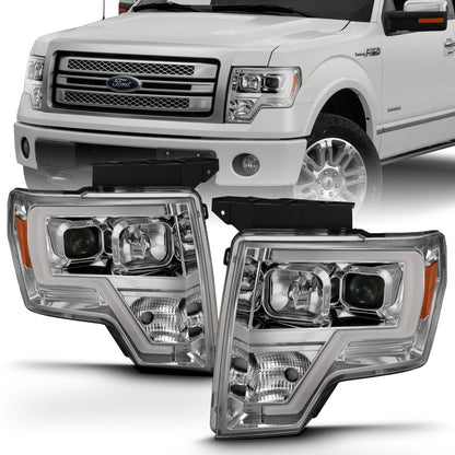 ANZO USA ZUKT_111444 Anzo ZUKT_111444 Projector Headlight Set Clear Lens Chrome