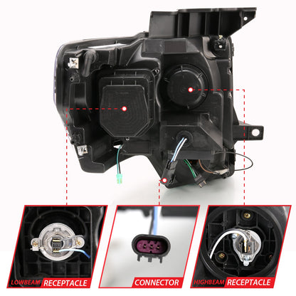 ANZO USA ZUKT_111445 Anzo ZUKT_111445 Projector Headlight Set Light Bar