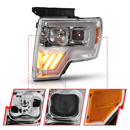 ANZO USA ZUKT_111446 Anzo ZUKT_111446 Projector Headlight Set Clear Lens Chrome