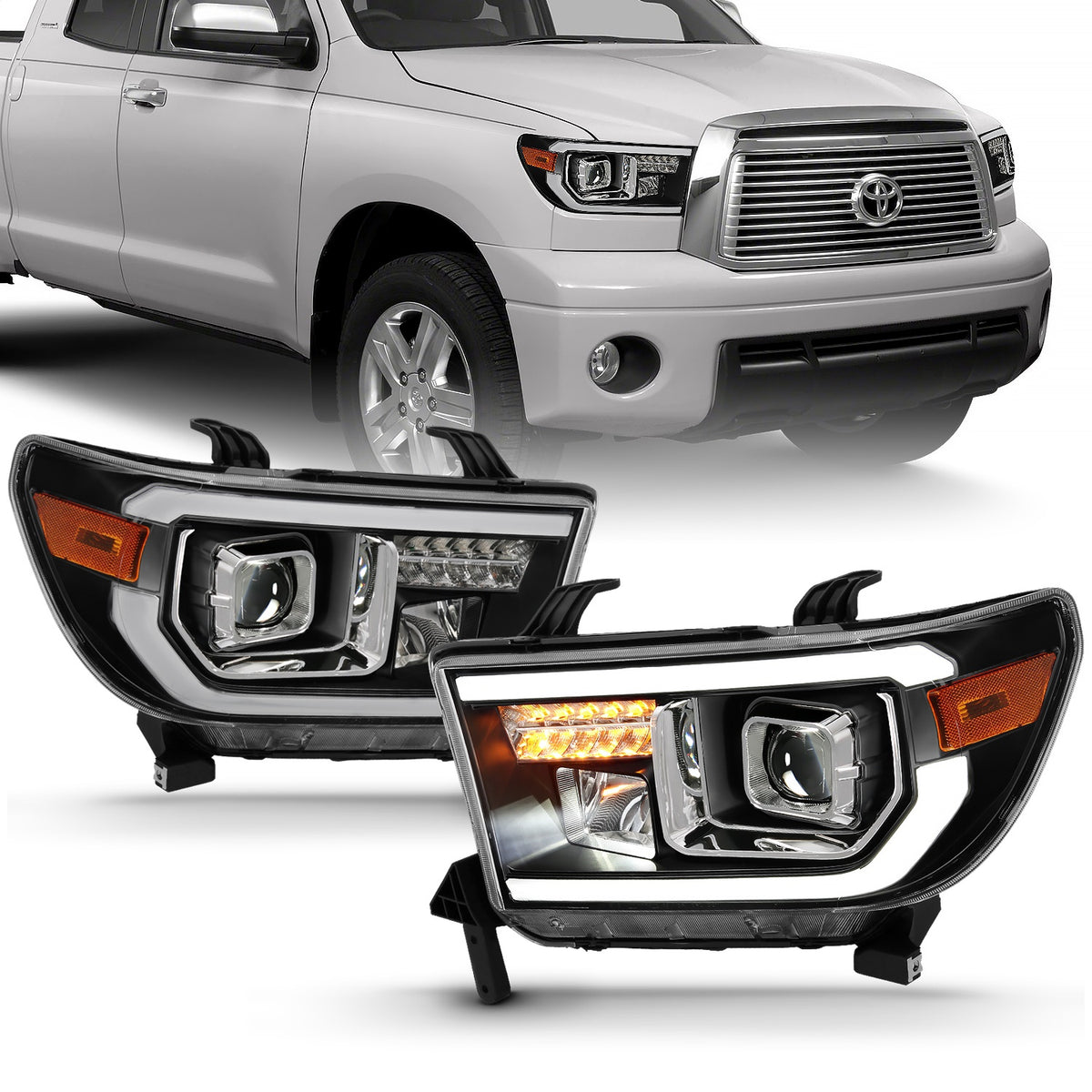 ANZO USA ZUKT_111447 Anzo ZUKT_111447 Projector Headlight Set Light Bar