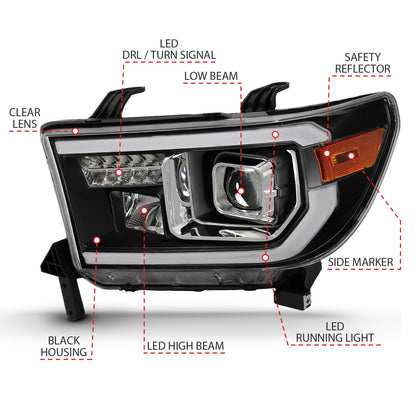 ANZO USA ZUKT_111447 Anzo ZUKT_111447 Projector Headlight Set Light Bar